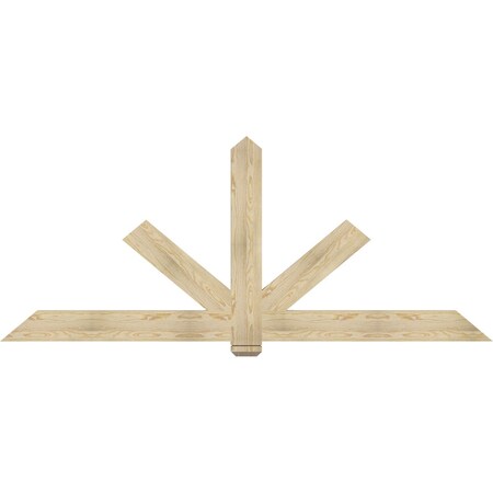 Ekena Millwork Kennewick Rough Sawn Timber Gable Bracket, Douglas Fir, 96"W x 40"H x 2"D x 6"F, 10/12 Pitch GBW096X40X0206KEN00RDF